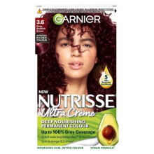 Garnier Nutrisse Creme Permanent Colour 3.6 Deep Reddish Brown (3 PACKS)