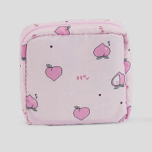 (honey peach) Women Portable Sanitary Pads Storage Bag Tampon Pouch Napkin Cosmetic Bags Organizer Ladies Makeup Bag Girls Hygiene Pad Bag