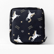 (unicorn) Women Portable Sanitary Pads Storage Bag Tampon Pouch Napkin Cosmetic Bags Organizer Ladies Makeup Bag Girls Hygiene Pad Bag