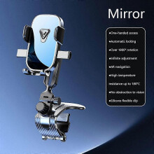 (B) Ar Phone Holder Mount for Dashboard 1800 Rotating Cell Phone Holder for Car Universal GPS Navigation Big Clamp Car Phone Mount