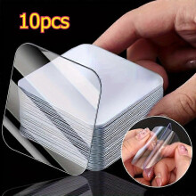 (10pcs) 10/30pcs  Heavy Duty Double-Sided Tape - No Drill, Nail-Free Strong Adhesive, Transparent Clear, for Plastic, Glass, Metal