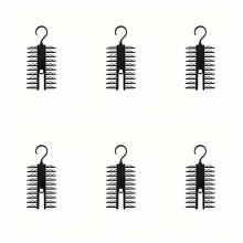 (6pcs) Tie Rack Storage Clip, Men's Tie Clip, Bow Tie, Scarf, Scarf, Belt, Organizing and Storing Hanger, Non Slip Plastic Tie Hanger