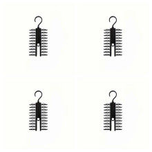 (4pcs) Tie Rack Storage Clip, Men's Tie Clip, Bow Tie, Scarf, Scarf, Belt, Organizing and Storing Hanger, Non Slip Plastic Tie Hanger