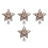 4Pcs Rustic Coffee Wood Tree Topper Star Xmas Tree Decoration 7