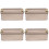 4Pcs Decorative Golden Tinplate Cookie Tins Small Storage Box 7