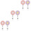 6Pcs Durable Retractable Badge Holder Felt Sunflower Shape Clip 8