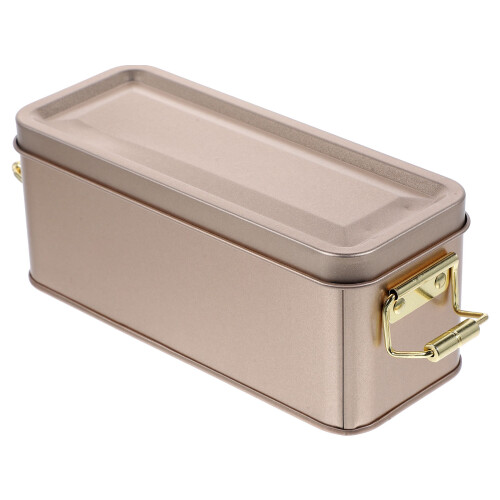 4Pcs Decorative Golden Tinplate Cookie Tins Small Storage Box 2