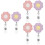 6Pcs Durable Retractable Badge Holder Felt Sunflower Shape Clip 9