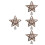 4Pcs Rustic Coffee Wood Tree Topper Star Xmas Tree Decoration 10