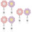 6Pcs Durable Retractable Badge Holder Felt Sunflower Shape Clip 10