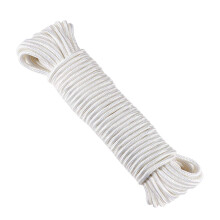 2Pcs White Nylon Braided Flagpole Rope Durable Weather Resistant Cord