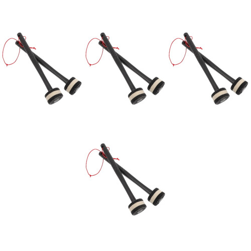 4 Pairs Bass Drum Mallets Performance Drumsticks Percussion Accessory 2