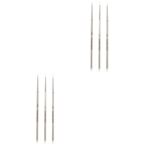 6Pcs Manicure Pens Nail Art Tools Assorted Color Drawing Line Set 2