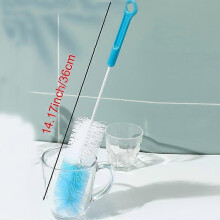 (1pc) Long Handle Cup Brush,Kitchen Glass Bottle Cleaning Brush,Milk Bottle Tea Cup Scrubber,No-Electricity Required Cleaning Tool