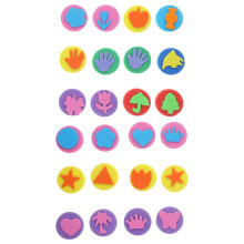 96Pcs Assorted Color Kids Sponge Stamps Durable Paint Sponges for DIY