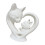Moeder en kind katten standbeeld beeldjes dier sculptuur-Wit 1