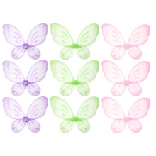 9Pcs Wings Set For Girls: Colorful Fairy Costume Accessories