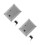 2Pcs Wall Mounted Aluminium Alloy Locking Mailbox Small Grey Post Box 11