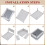 2Pcs Wall Mounted Aluminium Alloy Locking Mailbox Small Grey Post Box 9