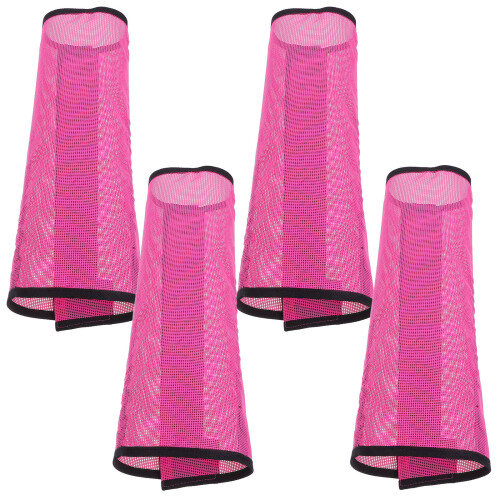 16Pcs Durable Pink Mesh Fly Boots Horse Leg Guards for Training 1