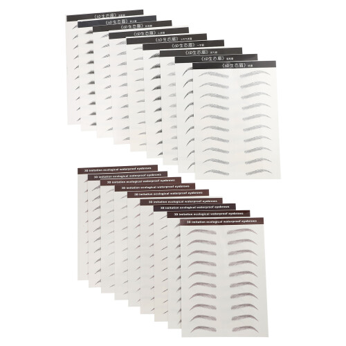 36 Pcs Waterproof Imitation Eyebrow Paste Sticker