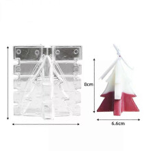(Small (8x6.6cm)) Christmas Tree Shape Candle Mold Handmade Candle Diy Mould Christmas Candle Mould Cross Shape Plastic Mould