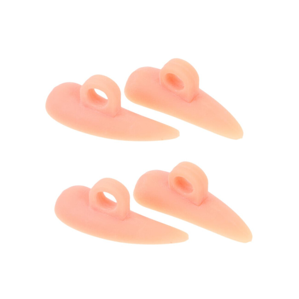 Bunion Corrector Toe Separator for Hallux Valgus Pain Relief, Gel Spacer 4pcs Skin Tone