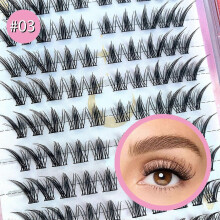 (03) DIY single cluster glue-free false eyelashes cluster eyelashes soft, light, thick single eyelashes five options