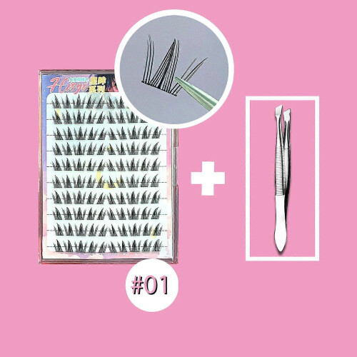 (Combo pack 1) DIY single cluster glue-free false eyelashes cluster eyelashes soft, light, thick single eyelashes five options