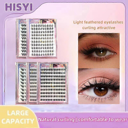 (02) DIY single cluster glue-free false eyelashes cluster eyelashes soft, light, thick single eyelashes five options 1