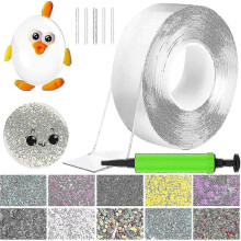 (0.01cm*0.5cm*500cm) Nano Tape Bubble Kit, Double Sided Tape Plastic Bubble,elastic Tape