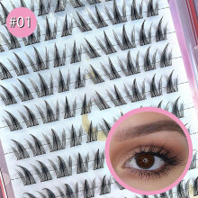 (01) DIY single cluster glue-free false eyelashes cluster eyelashes soft, light, thick single eyelashes five options
