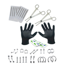 Professional Piercing Kit with Ear Piercing Gun for Safe Sterile Ear Nose Navel Piercing Set
