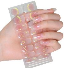 Semi Cured Gel Nail Stickers UV LED Cure, LongLasting Shine, SalonQuality DIY Nail Wraps