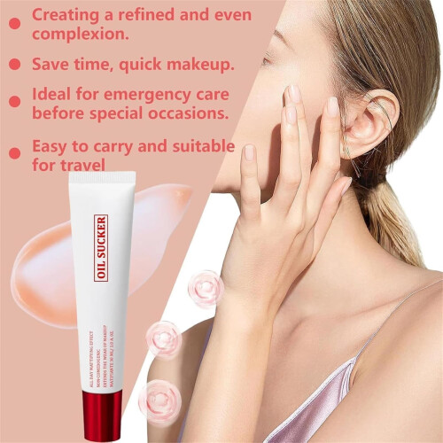 Mattifying Primer 2pcs Long Lasting Oil Control Waterproof Sweatproof Pore Minimizing Makeup Base 1