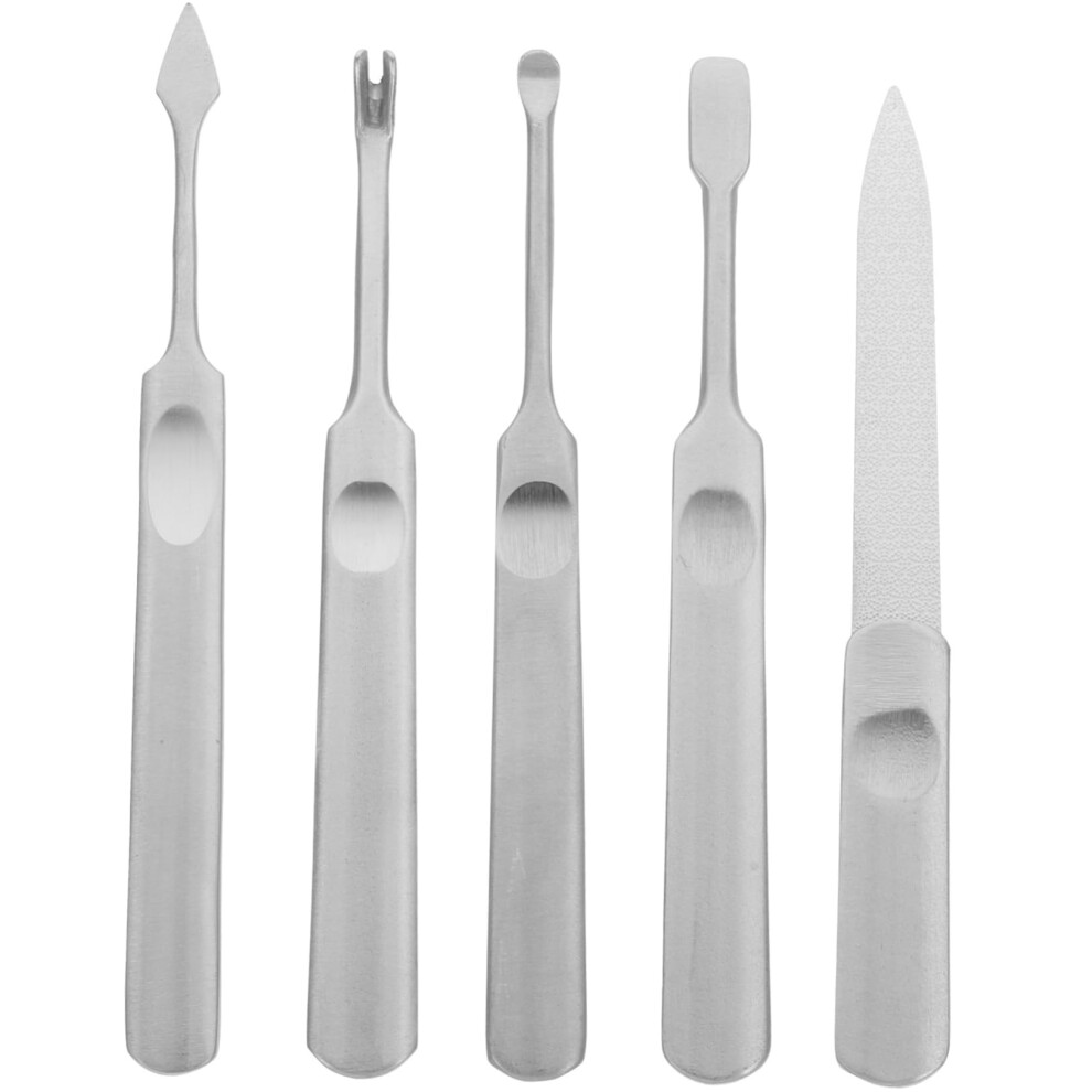 5pcs Stainless Steel Nail Grooming Kit for Precision Manicure Pedicure and Travel Use