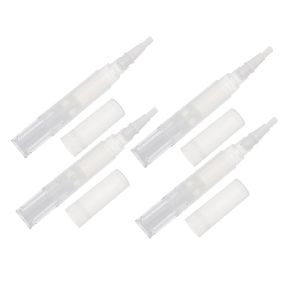 4pcs Nail Oil Applicator Pen Leakproof Refillable Cosmetic Liquid Dispenser for Travel