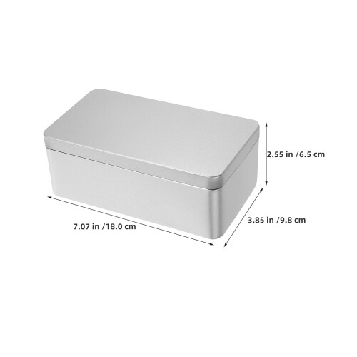4 Pièces Boîte En Fer Rectangulaire Vide Pour Biscuits Bonbons 2