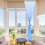 2 Pieces Silver Star Curtains Child Net For Windows Sheer Playroom 6