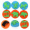 6St Eva Kinderstempels Dieren Handverf Speelgoed Set 6