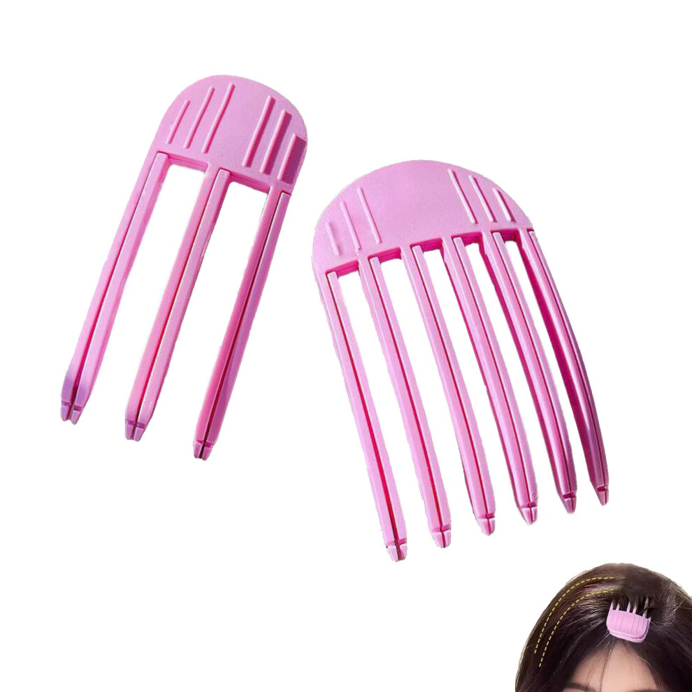 Unisex Purple Hair Root Lifter Volumizing Hair Clip 2 Pack No Crease Fluffy Bangs Styling Tool