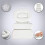 White PU Document Organizer, WaterResistant Storage Pouch, Compact Protective Case 21 x 14.8 cm 2