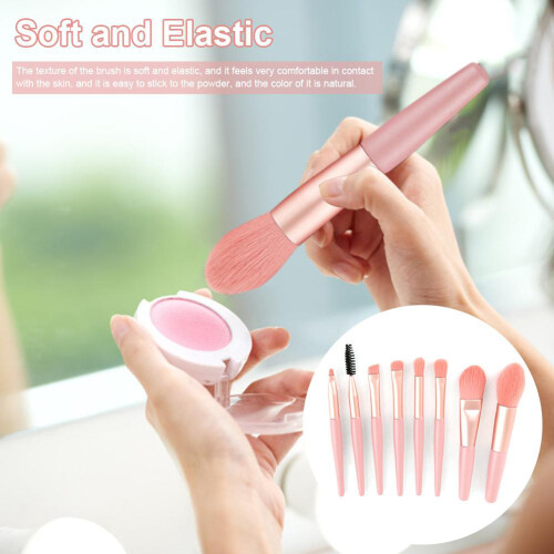 Professional Makeup Brushes Set, Flat Head & Angled Head Foundation Tools, Precision Application Makeup Brushes for Powder, Eyebrow, Blush, 1