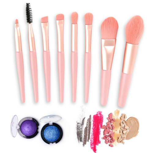 Professional Makeup Brushes Set, Flat Head & Angled Head Foundation Tools, Precision Application Makeup Brushes for Powder, Eyebrow, Blush, 2