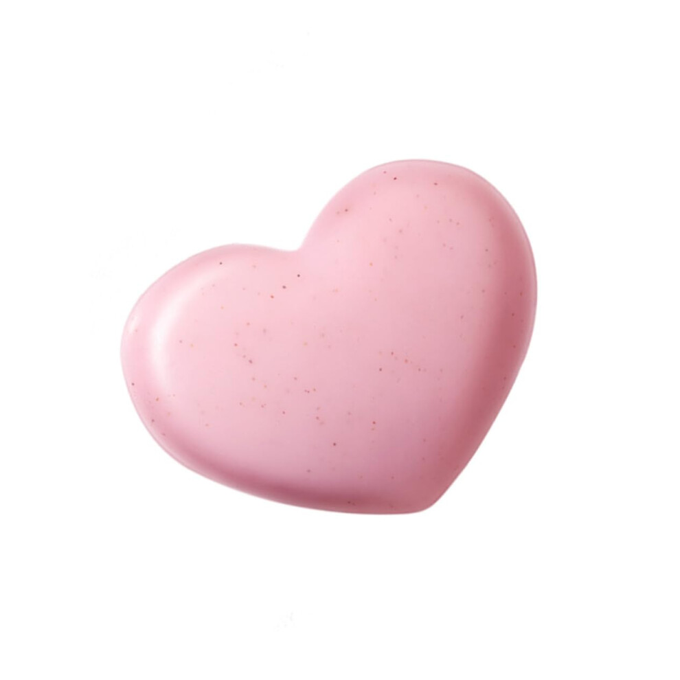 Heart Shaped Handmade Soap Bar with Gentle Skin Exfoliation and Refreshing Floral Fragrance