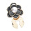 Flower Pearls Button Clip Decorative Cufflinks Covers For-Black 1
