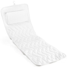 Luxury Full Body Bathtub Pillow with ExtraLarge Suction Cups and QuickDry Mesh Support White