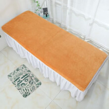 Set of 2 Large Reusable Soft Massage Table Covers, Washable Spa Bed Sheets for Autumn Winter Use, Yellow 100x200cm
