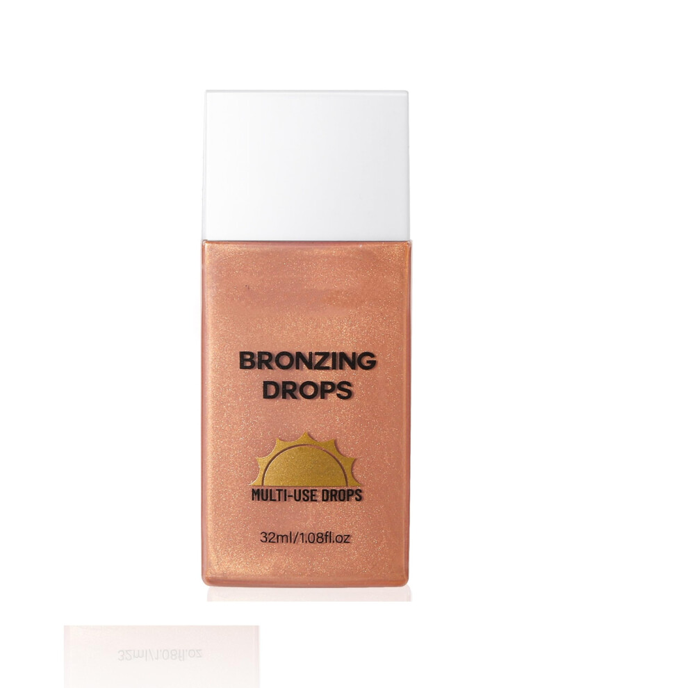 Liquid Bronzer Drops for Face and Body with Buildable SunKissed Glow, Travel Size, Color 04