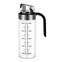 (450ml) Auto Flip Cooking Oil Bottle with Scale Design Premium Cruet Container for Home Kitchen Cooking